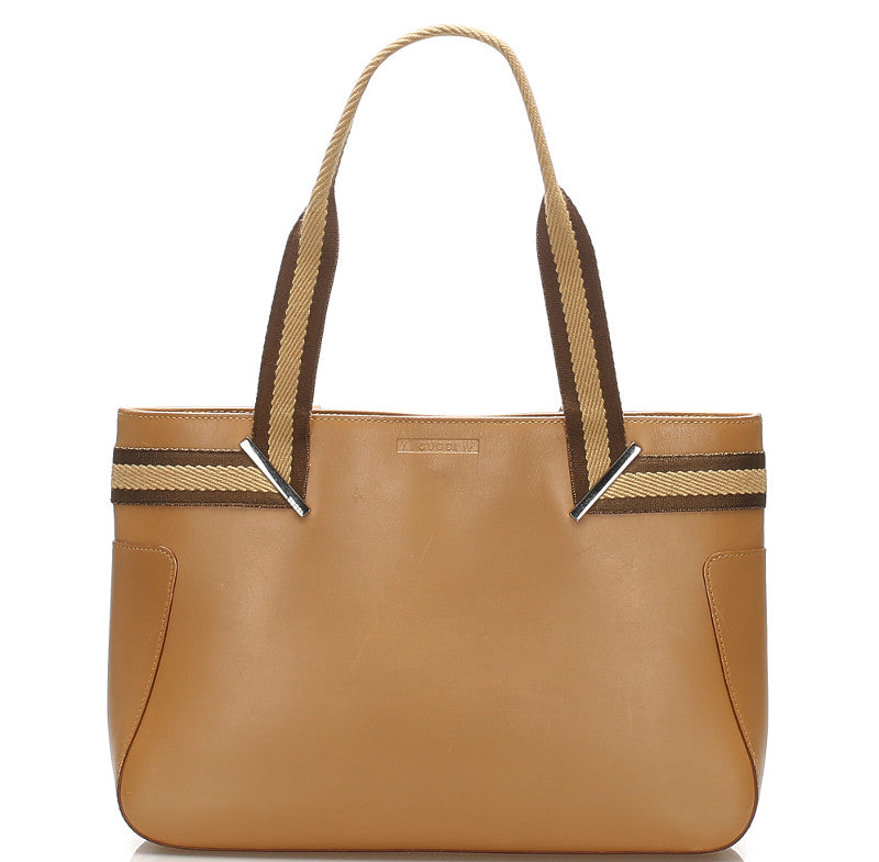 グッチ 002・1135 ベージュ レザー ハンドバッグ レディース GUCCI 中古