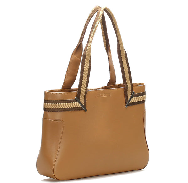 グッチ 002・1135 ベージュ レザー ハンドバッグ レディース GUCCI 中古