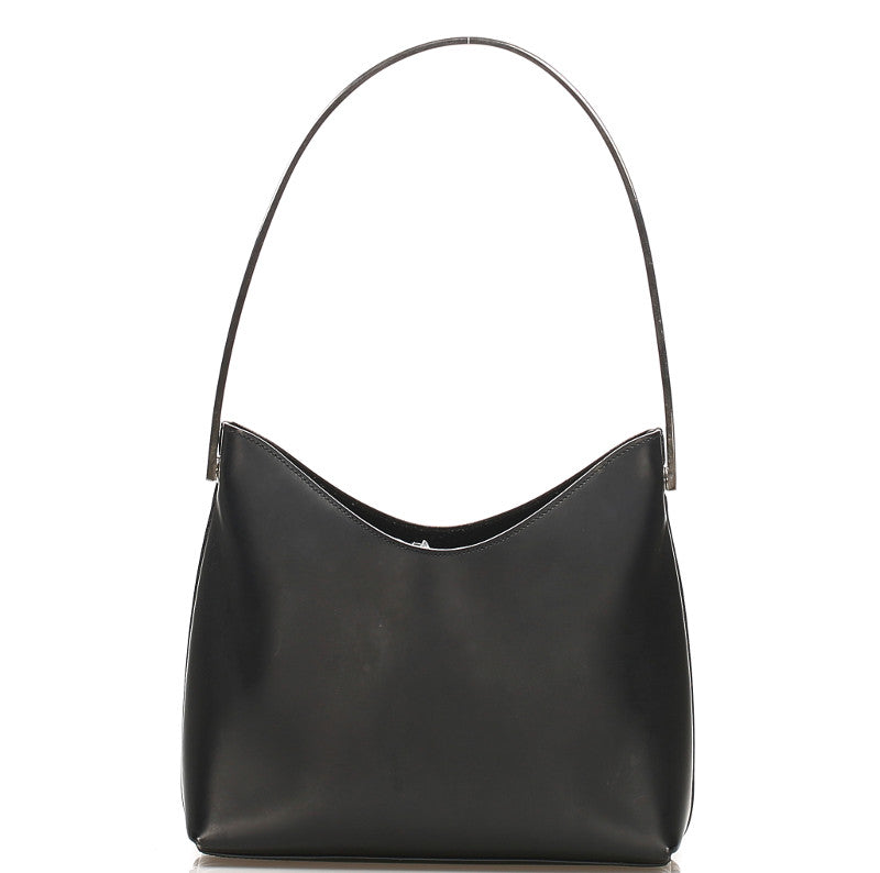 グッチ 001・1978 ブラック レザー 肩掛け ショルダーバッグ レディース GUCCI 中古