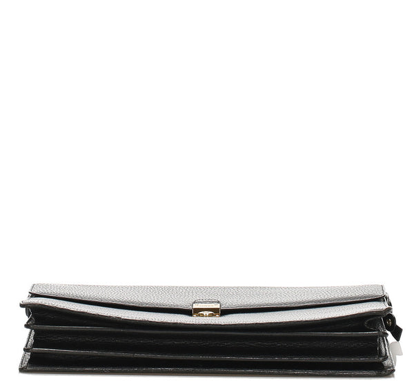 ロエベ アナグラム ブラック レザー ビジネスバッグ メンズ LOEWE 【中古】