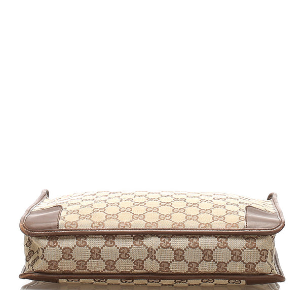 グッチ GGキャンバス 001・4205 ブラウン キャンバス レザー ショルダーバッグ レディース GUCCI 中古