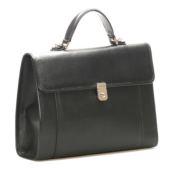 バーバリー ブラック レザー ハンドバッグ ショルダーバッグ 2WAY メンズ BURBERRY 中古