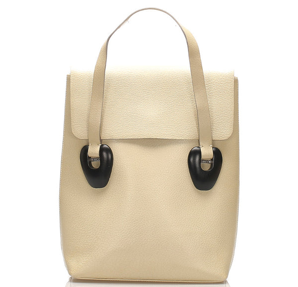 グッチ 002 2133 045 アイボリー レザー ハンドバッグ レディース GUCCI 中古