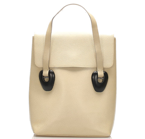 グッチ 002 2133 045 アイボリー レザー ハンドバッグ レディース GUCCI 中古