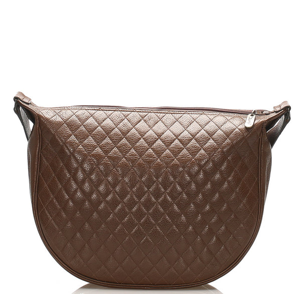 イヴ サンローラン ブラウン レザー ショルダーバッグ レディース YVES SAINT LAURENT 中古