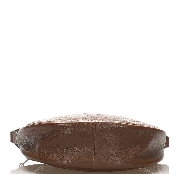 イヴ サンローラン ブラウン レザー ショルダーバッグ レディース YVES SAINT LAURENT 中古