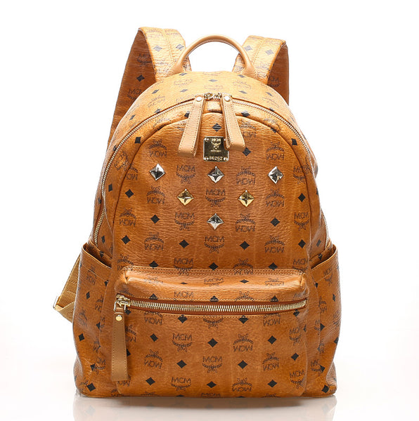 エム シー エム キャメル レザー リュック バックパック ユニセックス MCM 中古