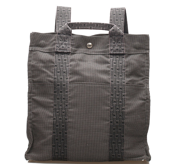 エルメス エールライン グレー キャンバス リュック バックパック ユニセックス HERMES 中古