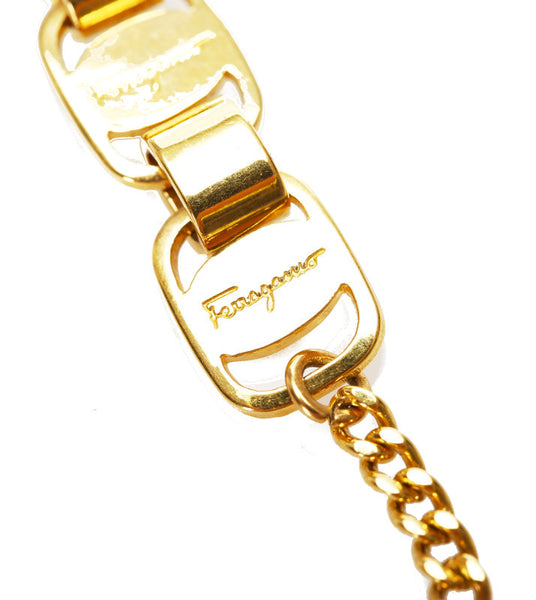 サルヴァトーレフェラガモ ゴールド メッキ ブレスレット レディース Salvatore Ferragamo 中古