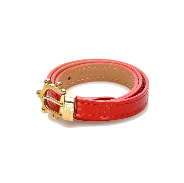 ルイ ヴィトン M91402 レッド パテントレザー ヴェルニ リプルトゥール ブレスレット レディース LOUIS VUITTON 中古