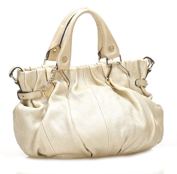 セリーヌ ゴールド レザー ハンドバッグ レディース CELINE 中古