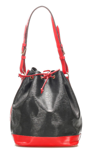 ルイ ヴィトン エピ ノエ M44017 ブラック レッド レザー ショルダーバッグ レディース LOUIS VUITTON 中古