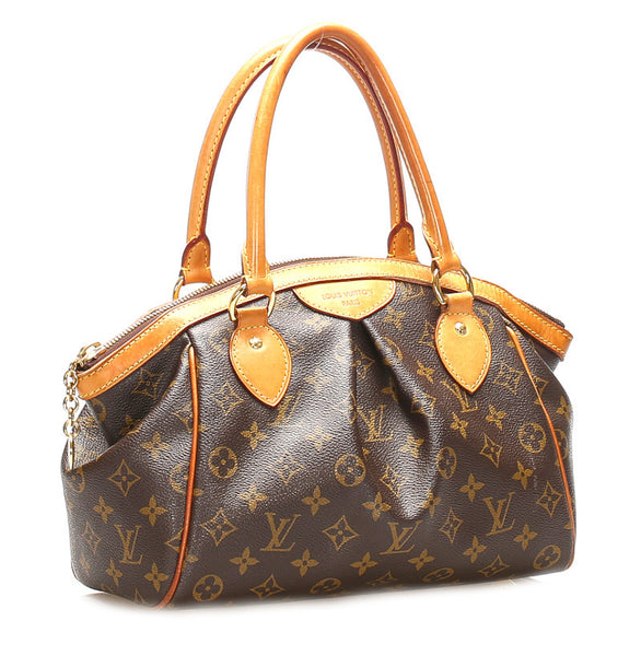 ルイ ヴィトン モノグラム ティボリPM M40143 ブラウン PVC レザー ハンドバッグ レディース LOUIS VUITTON 中古