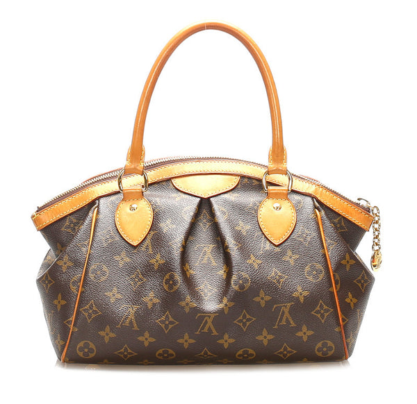 ルイ ヴィトン モノグラム ティボリPM M40143 ブラウン PVC レザー ハンドバッグ レディース LOUIS VUITTON 中古