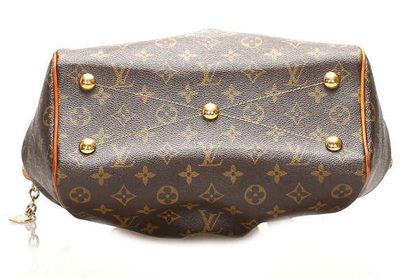 ルイ ヴィトン モノグラム ティボリPM M40143 ブラウン PVC レザー ハンドバッグ レディース LOUIS VUITTON 中古