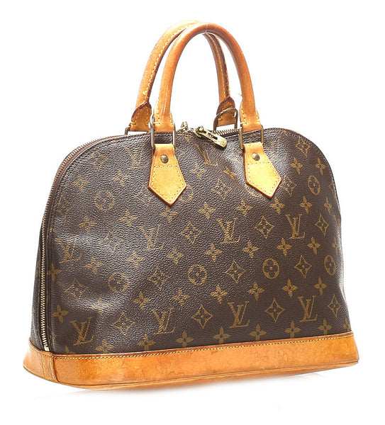 ルイ ヴィトン モノグラム アルマ M51130 ブラウン PVC レザー ハンドバッグ レディース LOUIS VUITTON 中古