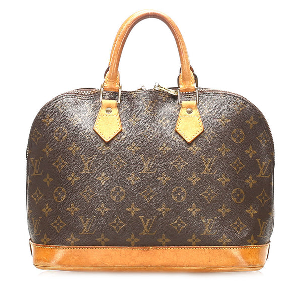 ルイ ヴィトン モノグラム アルマ M51130 ブラウン PVC レザー ハンドバッグ レディース LOUIS VUITTON 中古