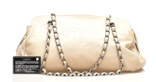 シャネル ココマーク アイボリー レザー チェーン ショルダーバッグ レディース CHANEL 中古