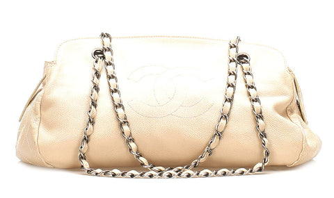 シャネル ココマーク アイボリー レザー チェーン ショルダーバッグ レディース CHANEL 中古