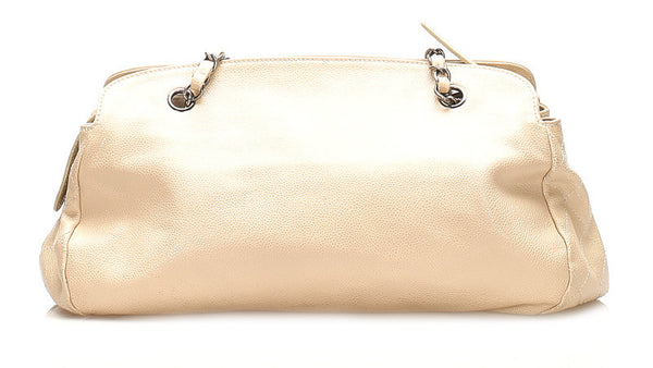 シャネル ココマーク アイボリー レザー チェーン ショルダーバッグ レディース CHANEL 中古