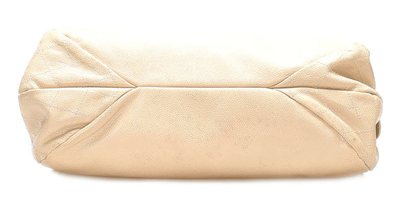 シャネル ココマーク アイボリー レザー チェーン ショルダーバッグ レディース CHANEL 中古