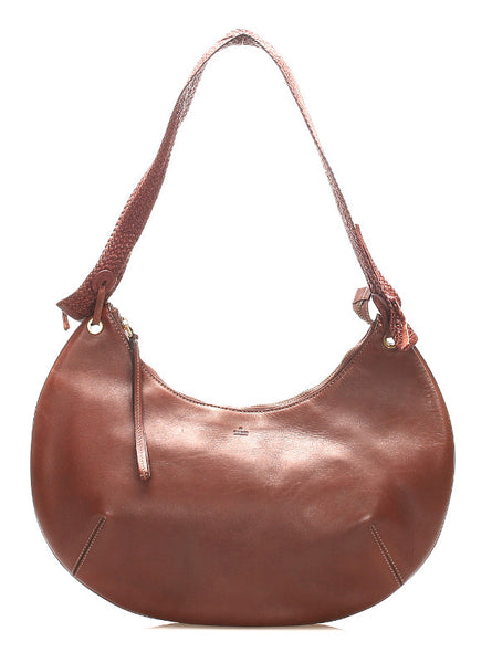 グッチ 106292 ブラウン レザー 肩掛け ショルダーバッグ レディース GUCCI 中古