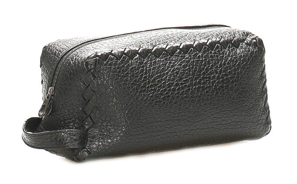 ボッテガヴェネタ ブラック レザー セカンドバッグ メンズ BOTTEGAVENETA 中古