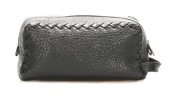 ボッテガヴェネタ ブラック レザー セカンドバッグ メンズ BOTTEGAVENETA 中古