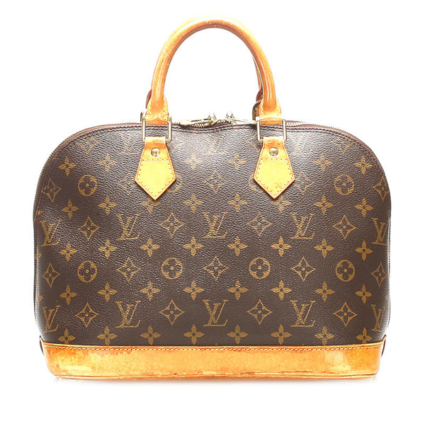ルイ ヴィトン モノグラム アルマ M51130 ブラウン PVC レザー ハンドバッグ レディース LOUIS VUITTON 中古