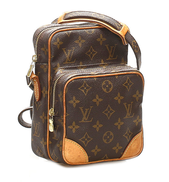 ルイ ヴィトン モノグラム アマゾン M45236 ブラウン PVC レザー 斜め掛け ショルダーバッグ ユニセックス LOUIS VUITTON 中古