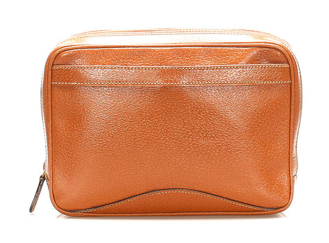 グッチ 018 2020 3702 ブラウン レザー セカンドバッグ メンズ GUCCI 中古