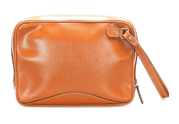 グッチ 018 2020 3702 ブラウン レザー セカンドバッグ メンズ GUCCI 中古