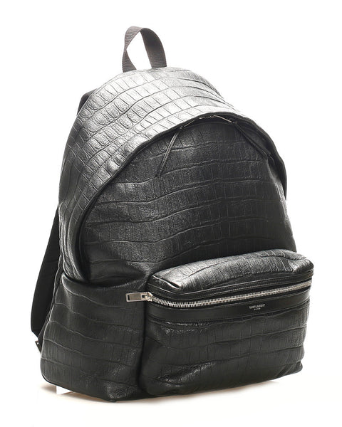 イヴ サンローラン ブラック レザー リュック バックパック ユニセックス YVES SAINT LAURENT 中古