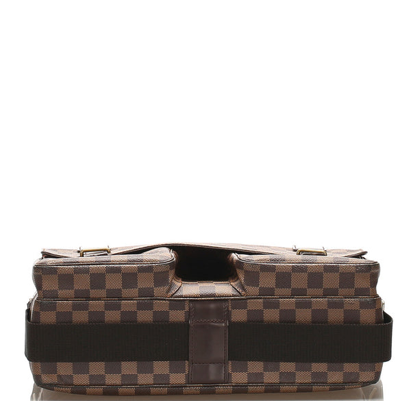 ルイ ヴィトン ダミエ ブロードウェイ N42270 ブラウン PVC レザー 肩掛け ショルダーバッグ ユニセックス LOUIS VUITTON 中古