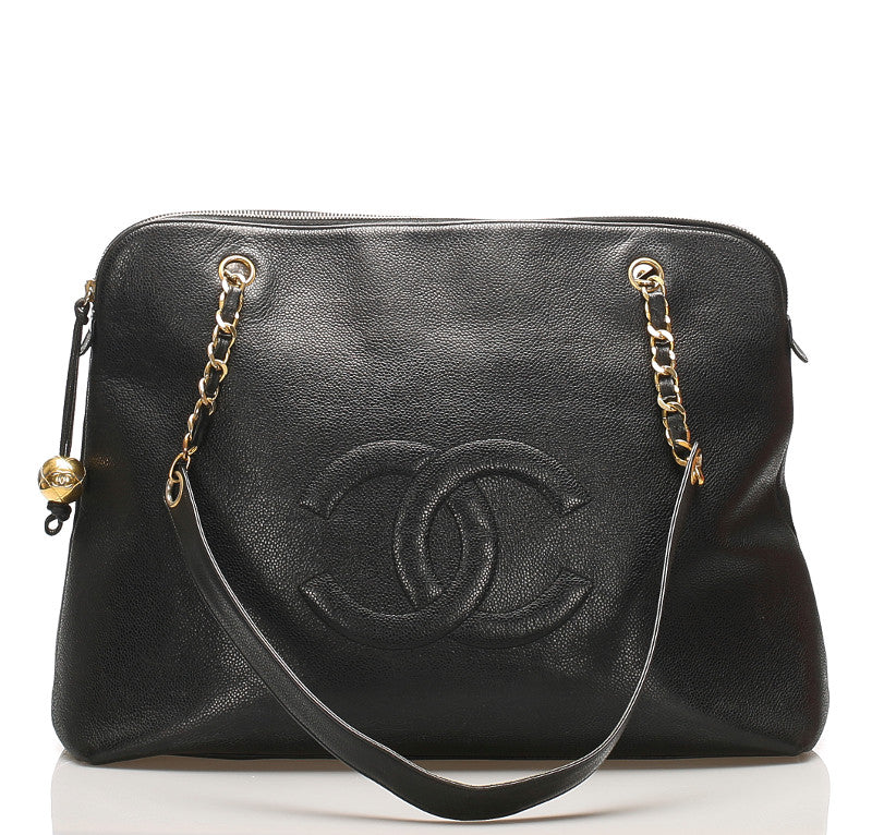 シャネル ココマーク ブラック キャビアスキン チェーン ショルダーバッグ レディース CHANEL 中古