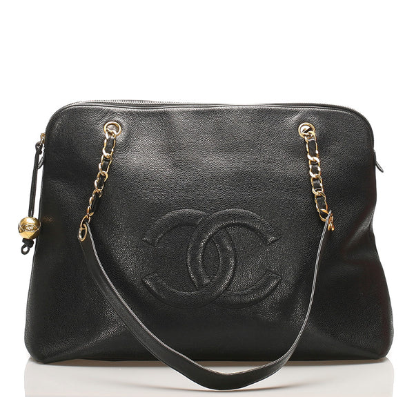 シャネル ココマーク ブラック キャビアスキン チェーン ショルダーバッグ レディース CHANEL 中古
