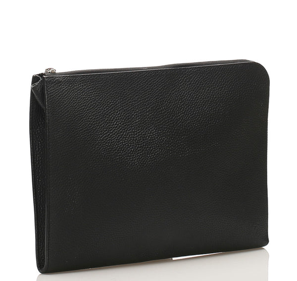 ルイ ヴィトン トリヨン ポシェット ジュール GM NM M67768 ブラック レザー クラッチバッグ メンズ LOUIS VUITTON 【中古】
