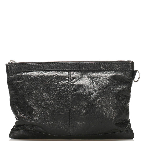 バレンシアガ 273022 ブラック レザー クラッチバッグ ユニセックス BALENCIAGA 中古