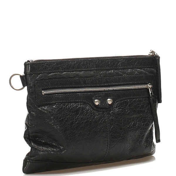 バレンシアガ 273022 ブラック レザー クラッチバッグ ユニセックス BALENCIAGA 中古