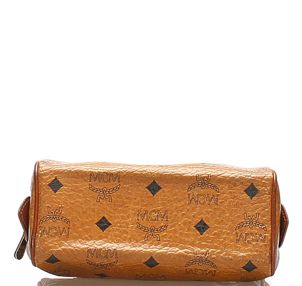 エム シー エム ブラウン レザー ハンドバッグ レディース MCM 中古