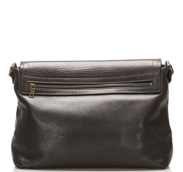 ルイ ヴィトン オマハ M92994 ブラウン レザー 斜め掛け ショルダーバッグ メンズ LOUIS VUITTON 中古