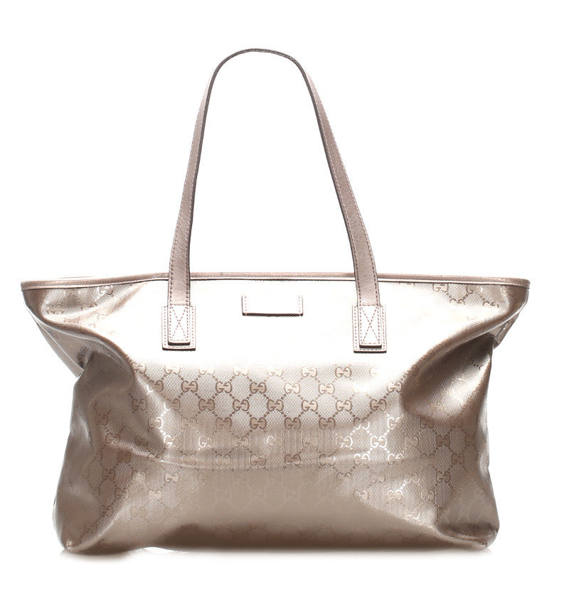 グッチ GGインプリメ 211137 メタリック ピンク PVC レザー ショルダーバッグ トートバッグ レディース GUCCI 中古