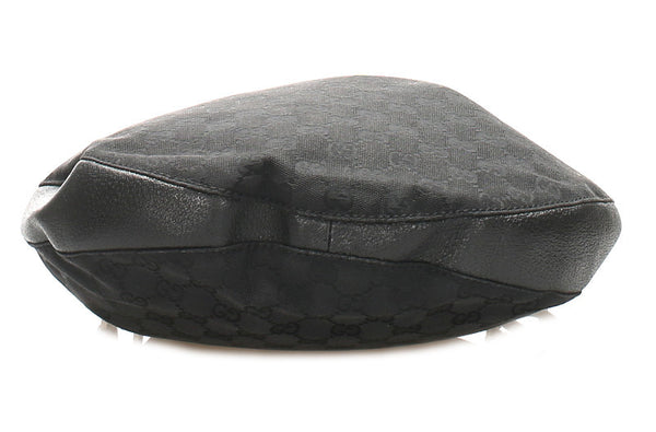 グッチ GGキャンバス 115006 ブラック キャンバス レザー 肩掛け ショルダーバッグ レディース GUCCI 中古