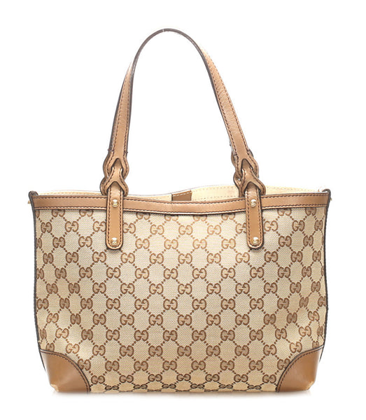 グッチ GGキャンバス 269878 ベージュ キャンバス レザー ショルダーバッグ トートバッグ レディース GUCCI 中古