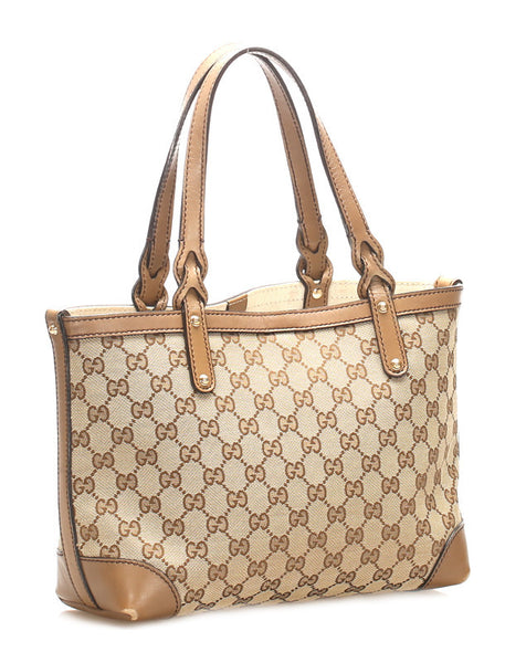 グッチ GGキャンバス 269878 ベージュ キャンバス レザー ショルダーバッグ トートバッグ レディース GUCCI 中古