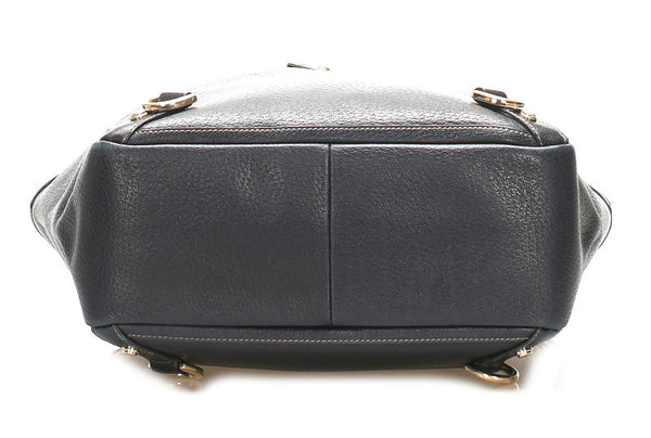 グッチ アビー 130739 ネイビー レザー トートバッグ レディース GUCCI 中古