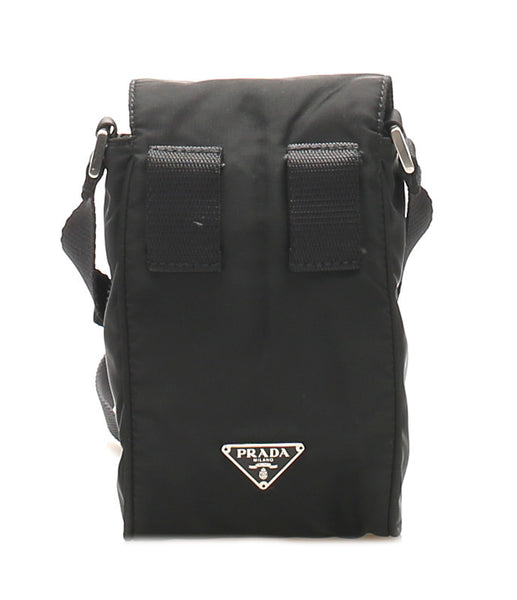 プラダ ブラック ナイロン 斜め掛け ショルダーバッグ ユニセックス PRADA 中古
