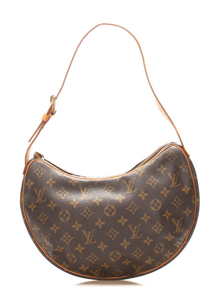 ルイ ヴィトン モノグラム クロワッサン M51510 ブラウン PVC レザー ショルダーバッグ レディース LOUIS VUITTON 中古