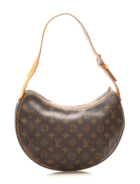ルイ ヴィトン モノグラム クロワッサン M51510 ブラウン PVC レザー ショルダーバッグ レディース LOUIS VUITTON 中古