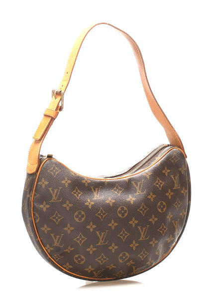 ルイ ヴィトン モノグラム クロワッサン M51510 ブラウン PVC レザー ショルダーバッグ レディース LOUIS VUITTON 中古